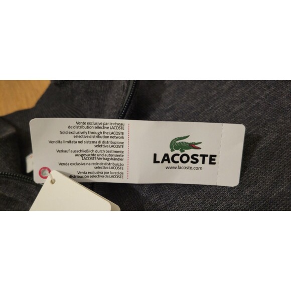 Lacoste Pure Wool Knit 1/4 Zip Pullover Sweater Gray Size Large Mens NWT - Picture 6 of 14